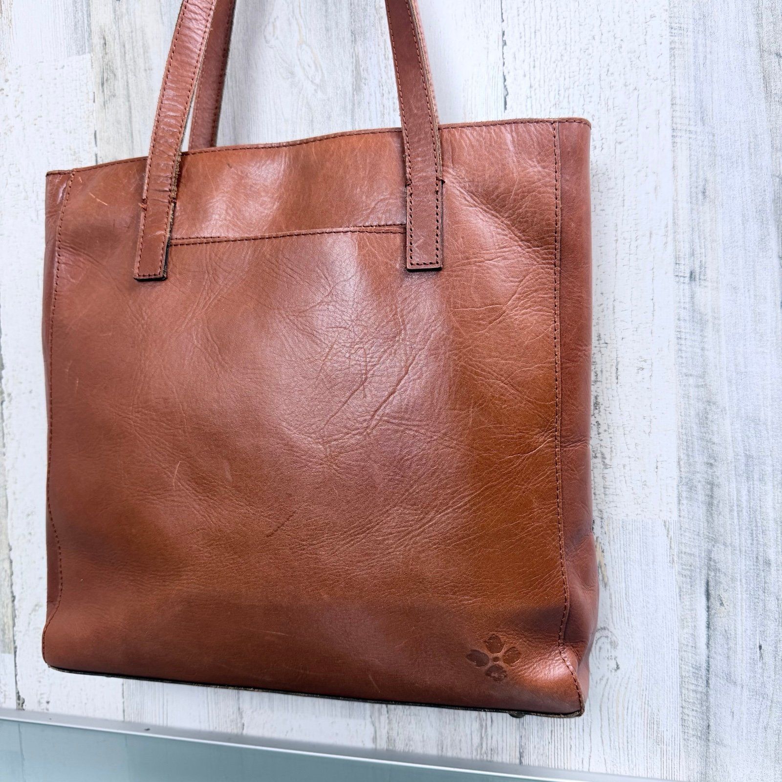 Patricia Nash Viana Leather North South Tote Bag Brown Business Corporate Career — image 2 of 8
